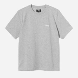 STUSSY - STOCK LOGO SS CREW - Heather Grey