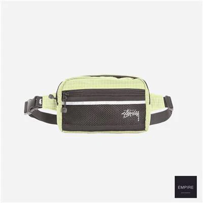 STUSSY RIPSTOP NYLON WAIST BAG - Lime Lime – Image 2