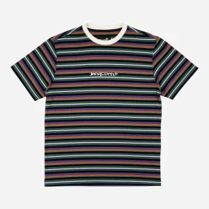 WELCOME SKATEBOARDS - SURF STRIPED YARN-DYED S-S KNIT - Forest